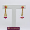 22kt Gold Ruby Jumka Set (15.00 gms)