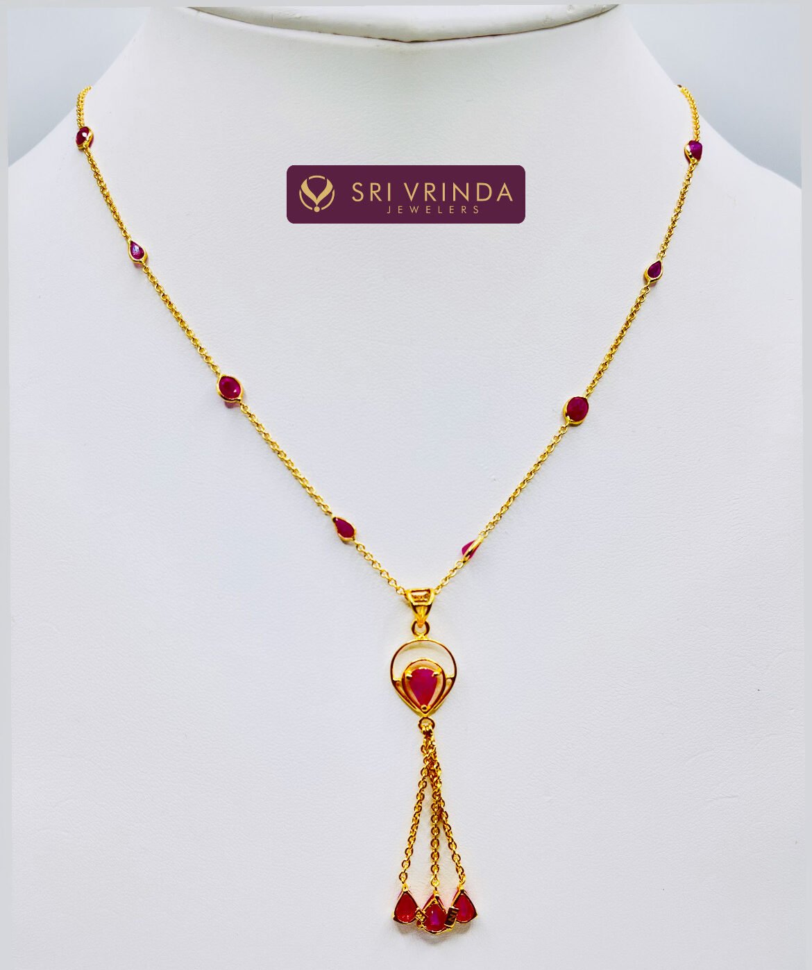 22kt gold ruby jumka set (15.00 gms)
