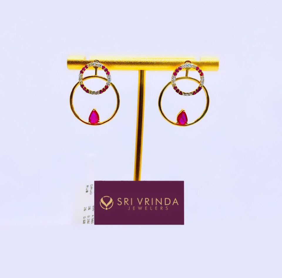 14k diamond earring(4.56 gm)