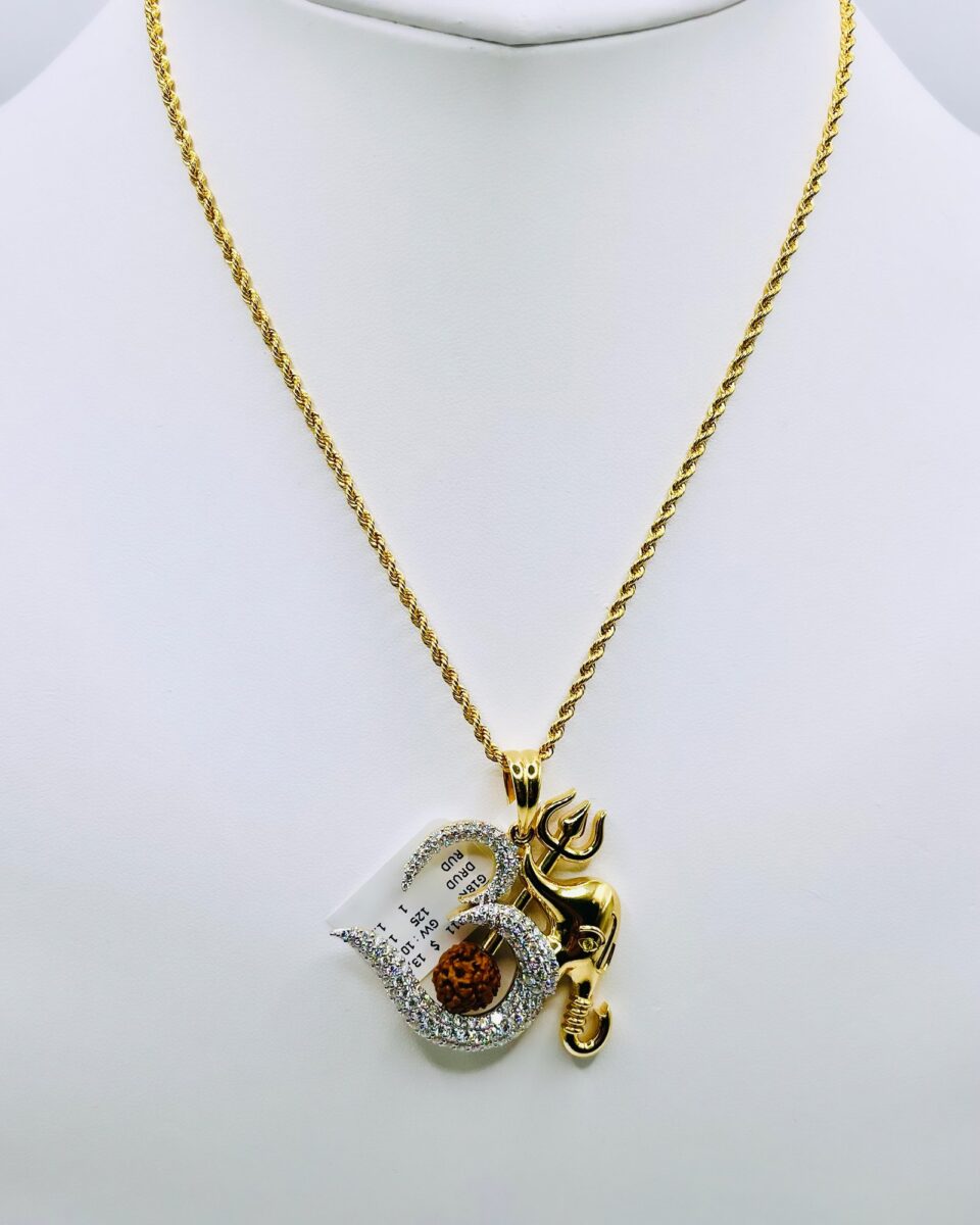 uncut diamond pendant
