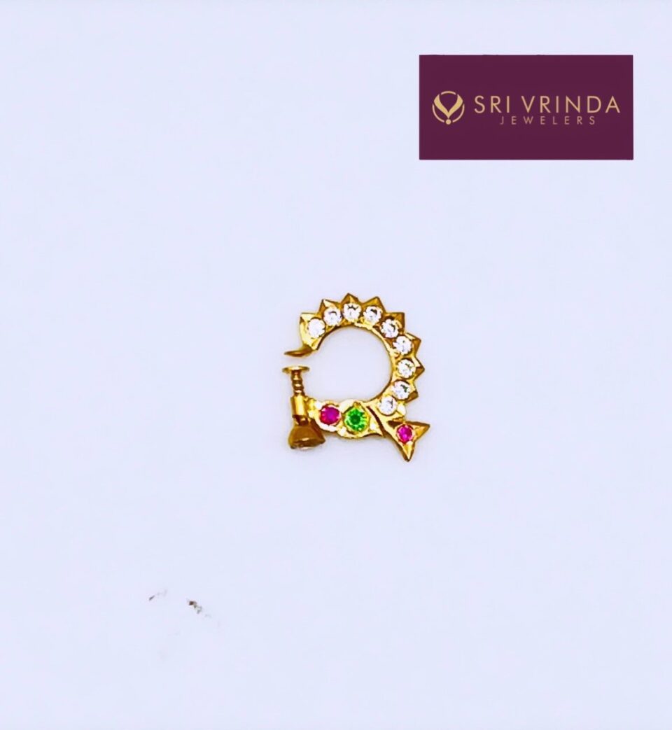 22kt gold nose ring(1.20 gm)
