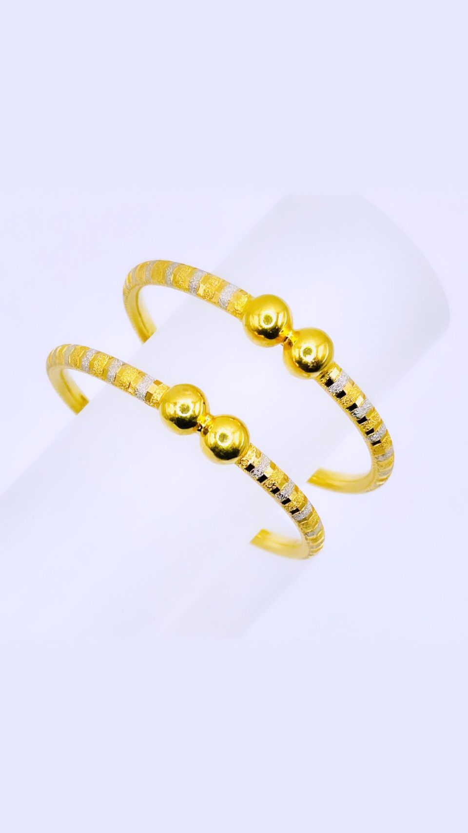 22kt gold two tone bangles