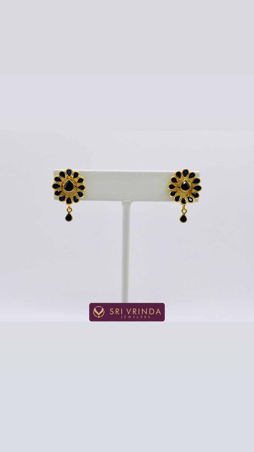 22k gold sapphire stone set (13.60 gm)