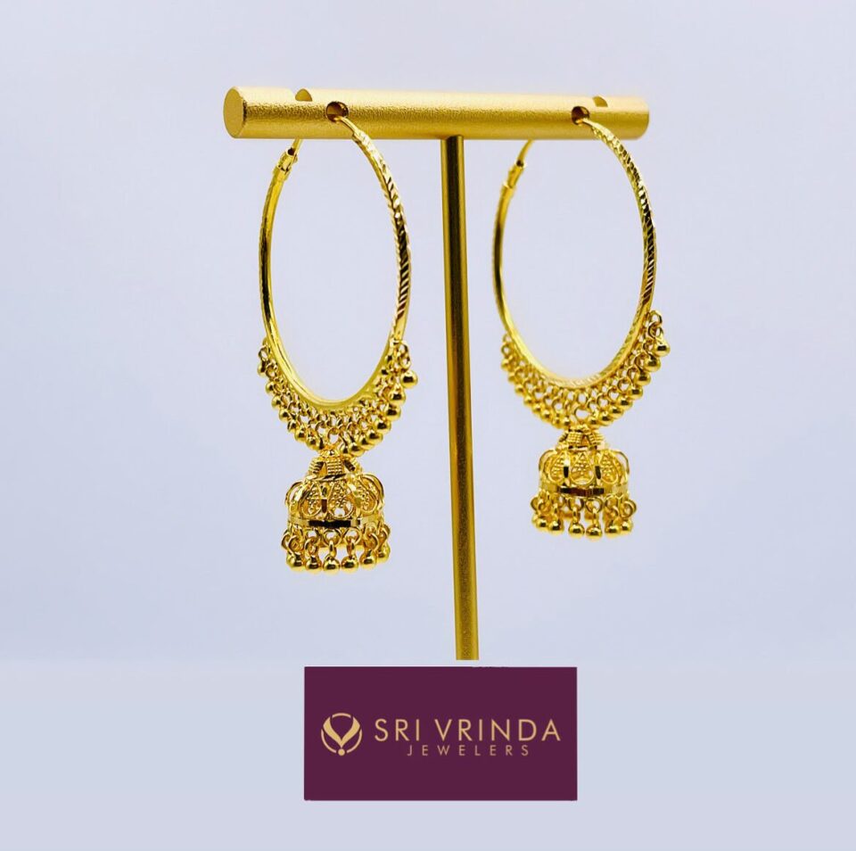 22kt gold bali earrings(12.0 gm)