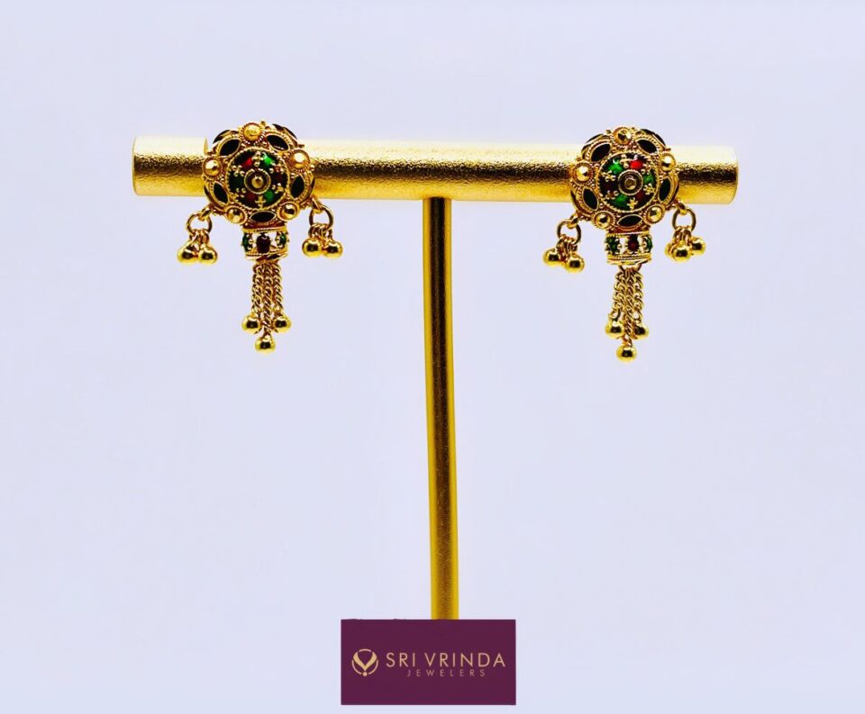 22k yellow meenakari set (26.10 gm)