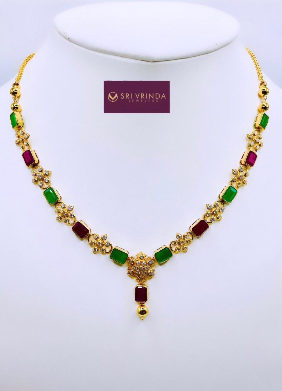 22k gold ruby emerald set (24.80 gm)