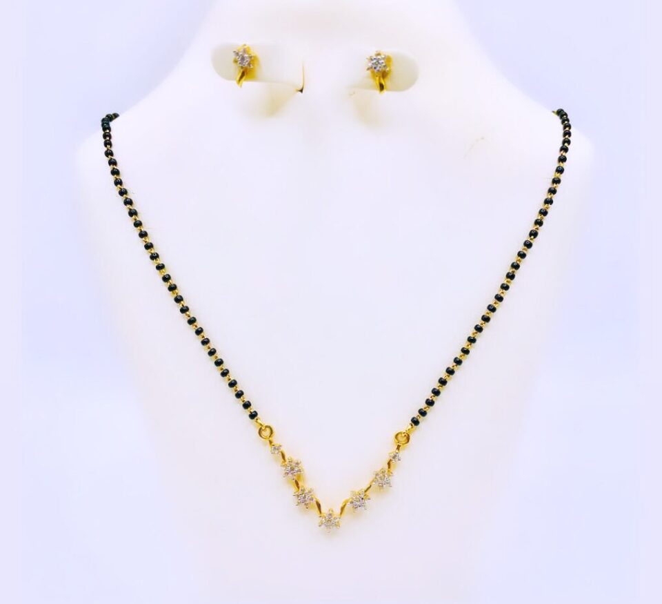 22k gold mangalsutra set (9.60 gm)