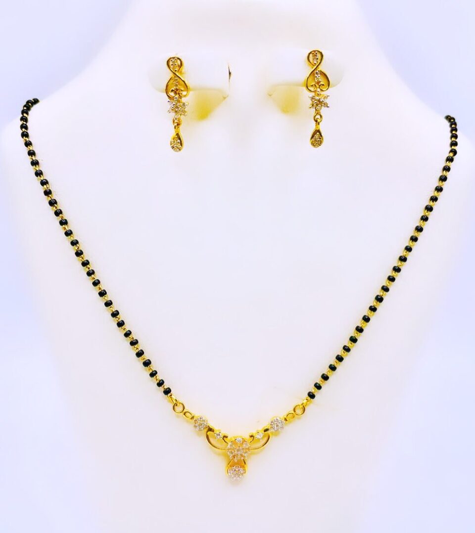 22k gold mangalsutra set (9.50 gm)
