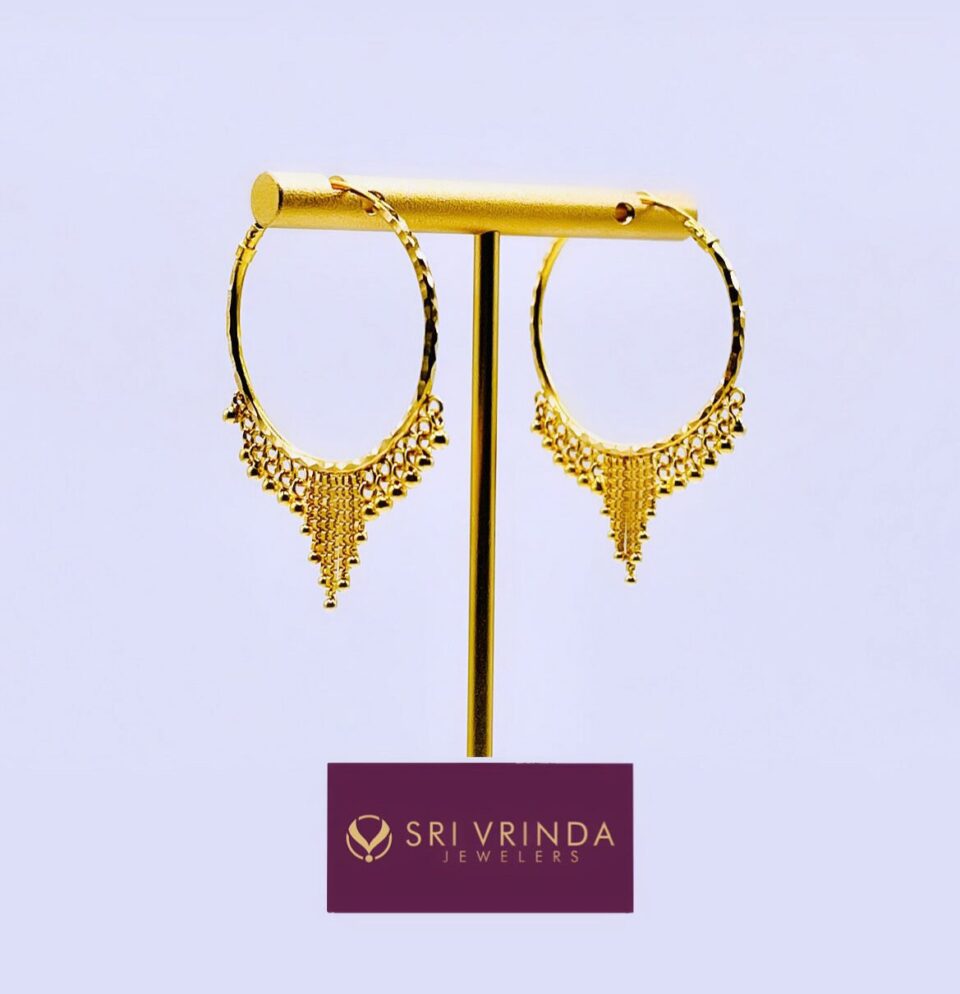 22kt gold bali earrings(5.7 gm)
