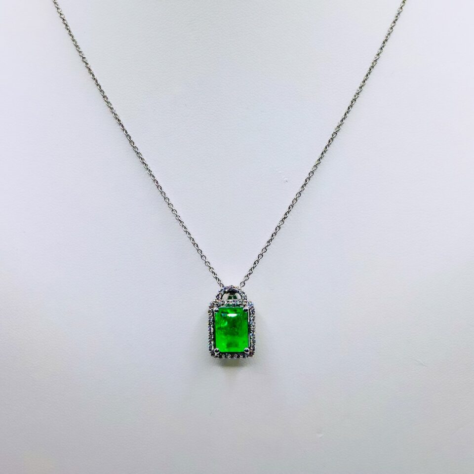 uncut diamond pendant