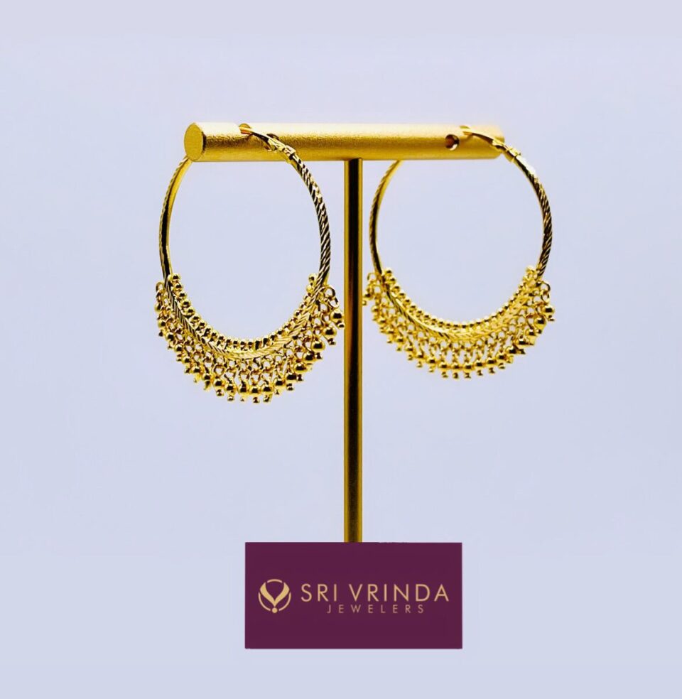 22kt gold bali earrings(7.0 gm)