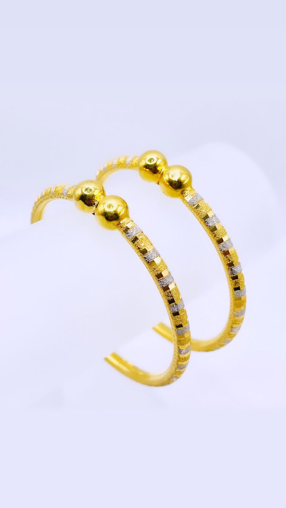 22kt gold two tone bangles