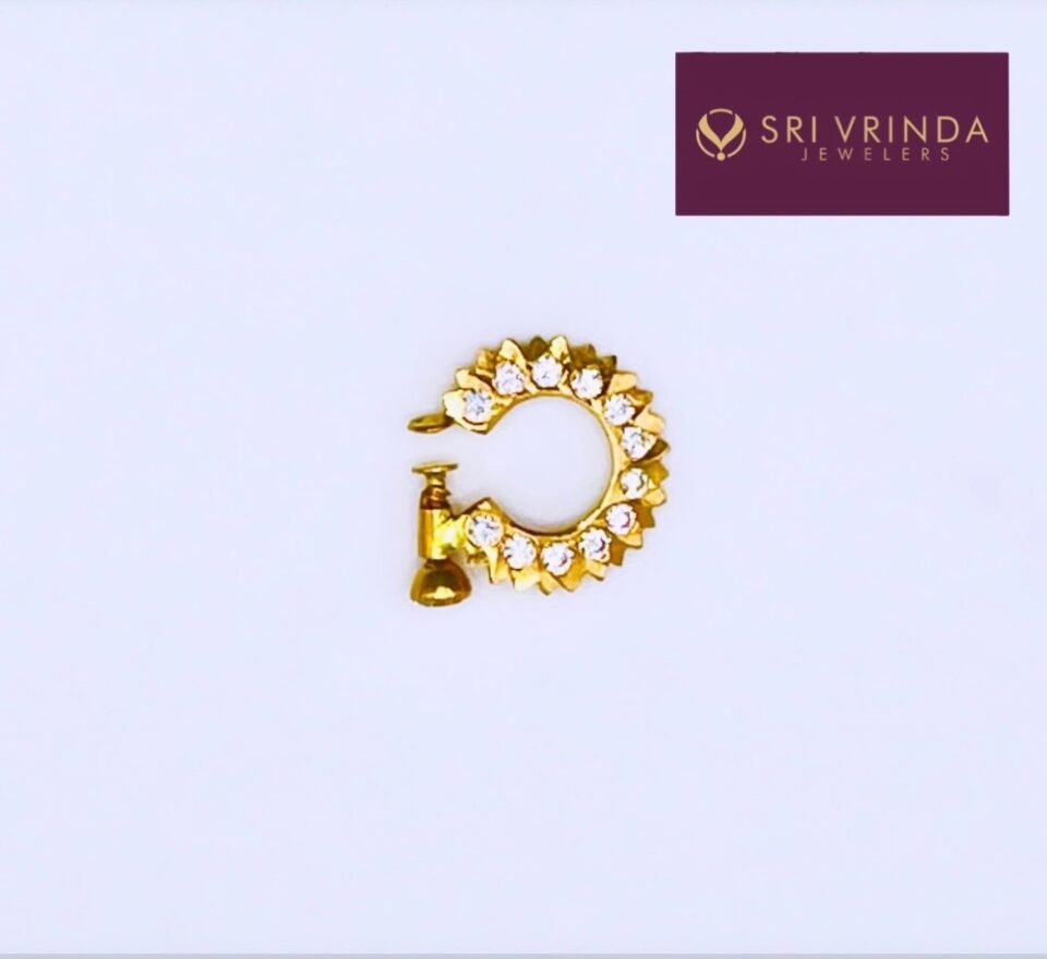 22kt gold nose ring(1.20 gm)