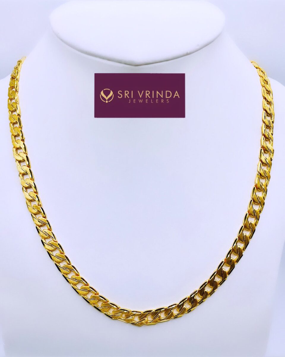 22kt gold men's cuban link chain