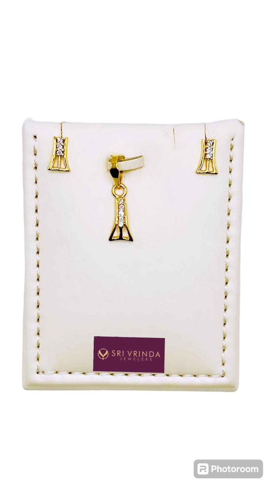 22k gold pendant set(2.6 gm)